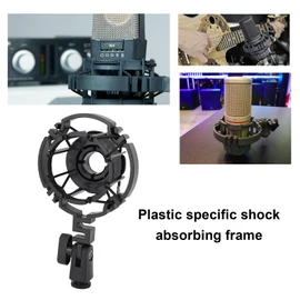 Universal Microphone Shock Mount, Plastic Mic Clip Holder for C2000 C3000 C4000 C214 C314 C414 Mics, Anti Vibration & High Isolation