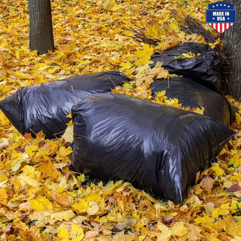 Fuxury 60 Gallon Trash Bags Medium Duty, 100 Count Garbage