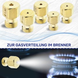 Set of 5 Nozzles 7MB Methane for Gas Stove and Gas Oven Gas Nozzle CNG for Indesit Guarantee 10 Years Monteral