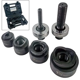 IBOSAD Manual Knockout Hole Punch Driver Kit 1/2",3/4",1",1-1/4" Electrical Conduit Hole Cutter Set KO Tool Kit,Can't Use for Stainless Steel Plate
