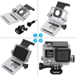 Suptig Wasserdichtes Gehäuse für GoPro Hero 4, Hero 3+, Hero3, Outdoor-Sport-Kamera für Unterwasser-Aufladung, wasserdicht bis 40 m.