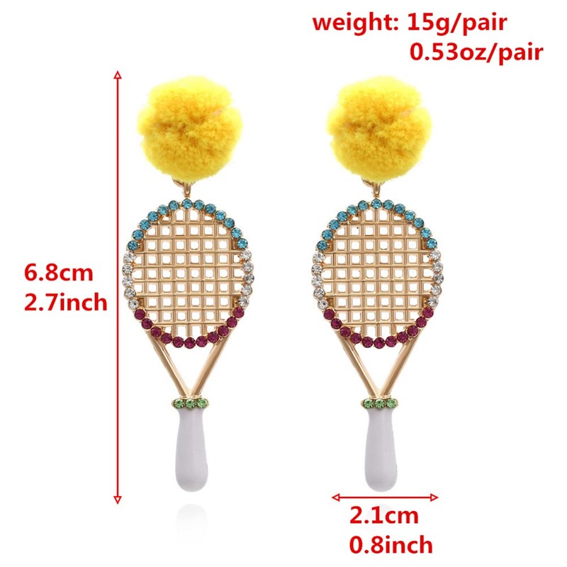 Tennis Racket Dangle Drop Earrings Tennis Racket Jewelry for Women