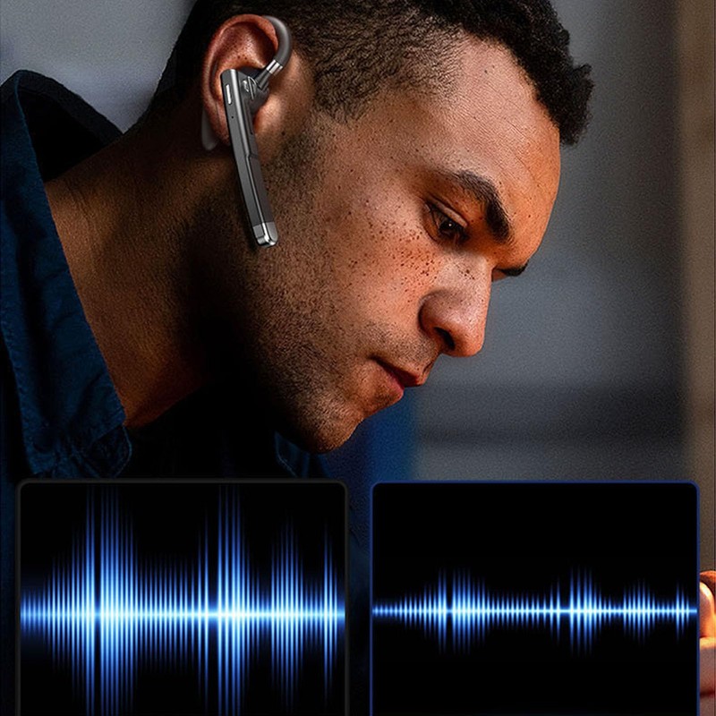 Bluetooth Earpiece, Waterproof Wireless Handsfree Headset with Charging Case, Lightweight