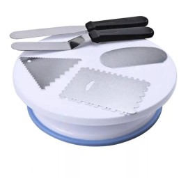 Like Shop Pack . 1 Base Para Pastel Giratorio Y 1. Kit De Espátulas