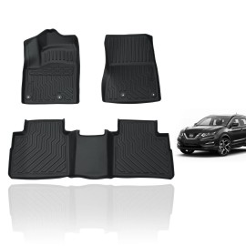 NB-Autos For 2021-2025 Nissan Rogue Floor Mats Liners All Weather 3D TPE Anti-Slip Mats