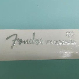 Fits for Fender ST Guitar Head Logo - Metal Label DIY Electric Guitar Logo Stickers - Tearable Film (Silver)