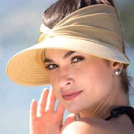 Sombrero con Visera De ala Ancha para Mujer, Sombreros para El Sol De Verano UPF 50+, Protección UV, Sombreros De Playa, Visera De Golf Plegable para Mujer, Gorra De Playa con Cola De Caballo