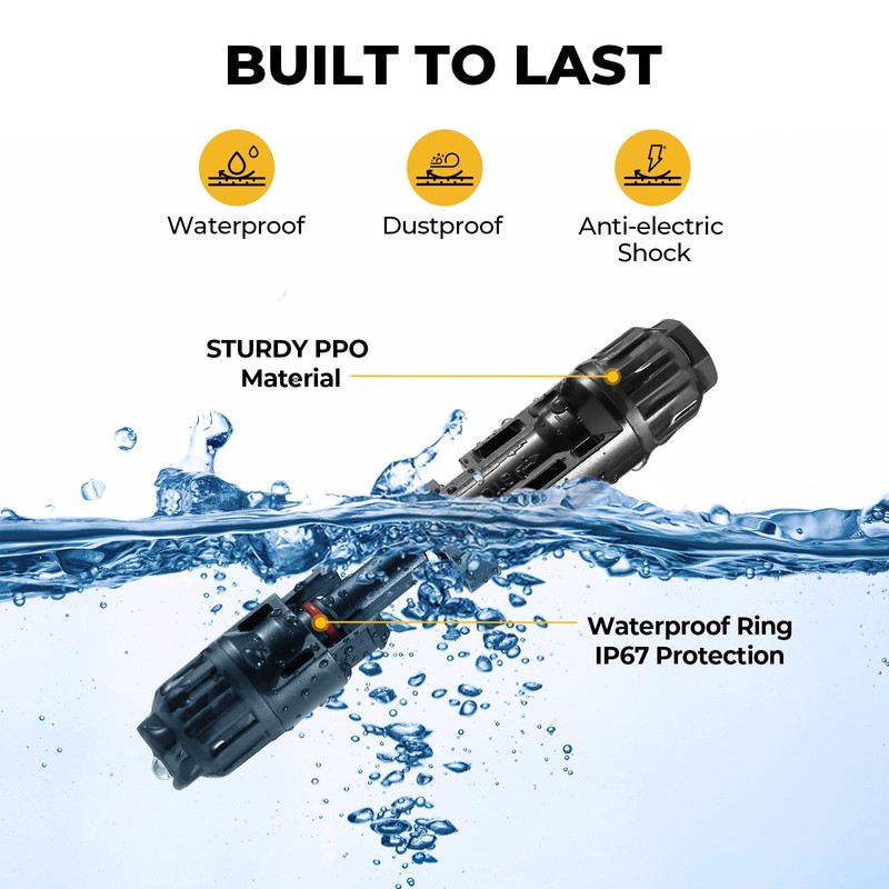 BougeRV Solar Crimper Tool Kit - Crimper, 6 Pairs Connectors,