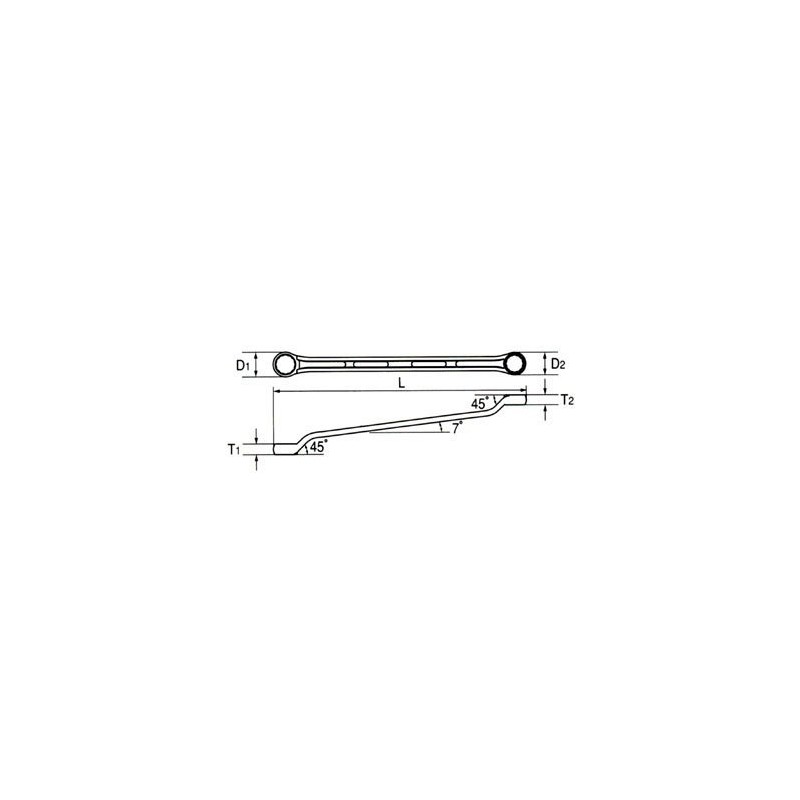 Ash raitu-ruohusetto Both mouth Glasses Wrench 8 mm × 10