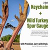 Costume Wizard 3D-Printed PLA Turkey Spur Gauge with Keychain Clip