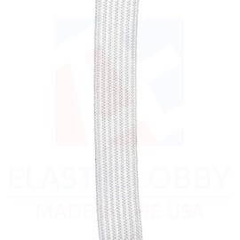 1/2" (13mm) White Knitted Elastic - US Made 25 yards