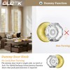 CLCTK 2 Pack Gold Dummy Door Knobs Interior, Non Turning