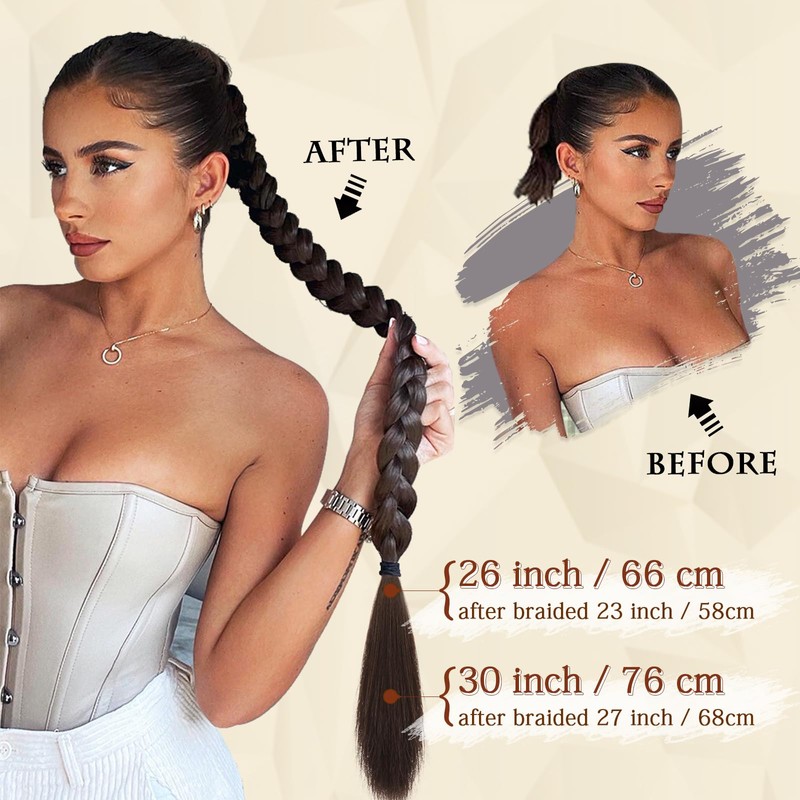 Sofeiyan Long Braid Ponytail Extension with Hair Tie,Ponytail Extensions