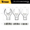 Titan 61199 3-Piece 1/2-Inch Drive Metric Full Polish Crowfoot Wrench