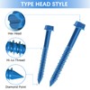 1/4" x 2-1/4 Concrete Screws Assortment Kit, Concrete Screws Hex