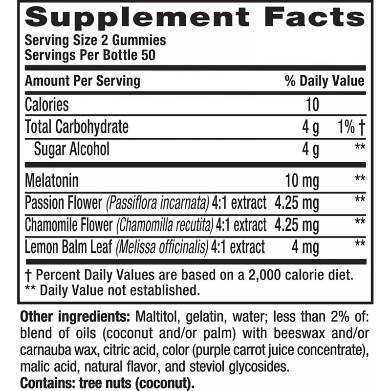 Vitafusion Melatonina 10mg 100 Gomitas La Mejor Ayuda Para Dormir