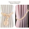 SanKristo Curtain Tiebacks 4 pcs, No Punching Adjustable Length with