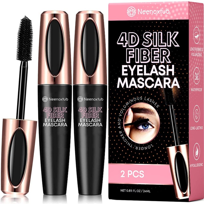 4D Silk Fiber Lash Mascara, Lengthening and Thick, Long Lasting,