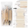 UUSYCUN 22PCS Wooden Clay Tool Set, Double-Head Pottery Sculpting Tools,