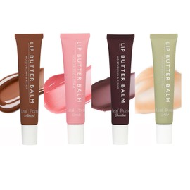 Tinted Lip Butter Balm,Lip Jam Hydrating Lip Gloss, 4 Pcs Moisturizing Natural Lip Balm Contains Shea Butter,Shiny Jelly Liquid Lipstick,Hydrating Lip Balm Lip Care For Dry Lipsss