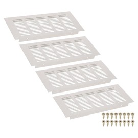 sourcing map 4Pcs Rectangle Ventilation Grille Aluminum Alloy Mesh Air Vent Covers, 225x100mm