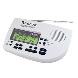 Unique 185 Hours Back-up Battery Life Time (Standby), 24 Siren Volume, EOM Detection, Display Event Message and Effective Time at a Glance, Reecom R-1650D Same Weather Radio with AM/FM (Light Grey)
