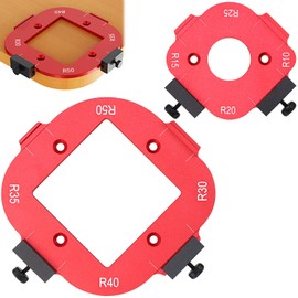 NCTNCX 2 Pieces Corner Radius Milling Templates, Radius Jig Router Stencils, R10, R15, R20, R25, R30, R35, R40, R50 Radius Jig Router for Woodworking DIY Projects (2)