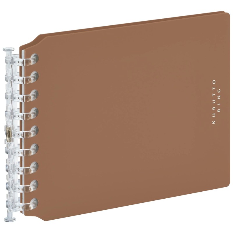 Maruman FMR9SETA-07 Mini Binder, 9 Holes, Loose Leaf Included, Brown