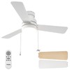 Passky Ceiling Fans with Lights, 42 inch Low Profile Ceiling