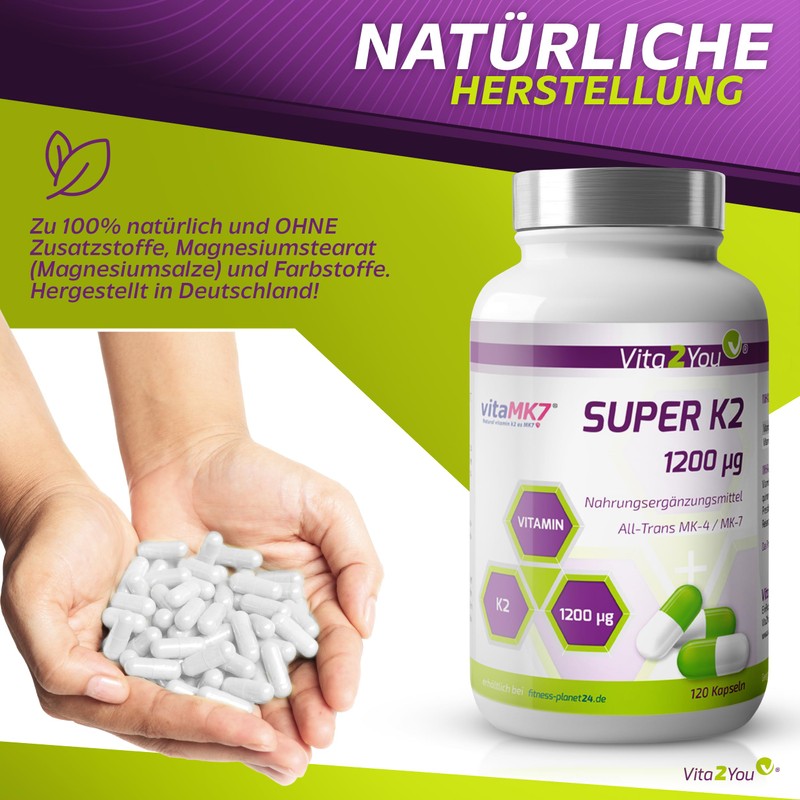 Super K2 – 1200µg Vitamin K2 (Natural Menaq Uinon MK-4