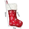 Mauts 23" red Christmas decorations stocking, classic snowflake pattern with