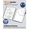 WEMATE Spiral Address Book with Alphabetical Tabs, Leather Password Book,