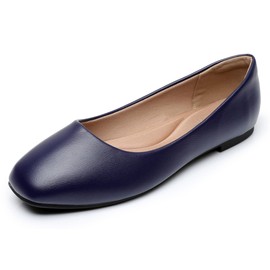 VenusCelia Zapatos planos con punta de azulejo para mujer, azul marino, (Navy Pu), 10