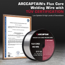 ARCCAPTAIN Flux Core Welding Wire .035, E71T-GS Mig Welding Wire 2-Pound Spool Gasless Mild Carbon Steel Compatible With Lincoln Miller Forney Harbor Welder