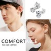 Kakonia Sterling Silver Cubic Zirconia Stud Earrings for Women Men
