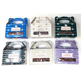 Satya Backflow Incense Cones Fragrances - Egyptian Jasmine, White Musk, White Sage, Buddha's Blessings, Palo Santo, Lavender with JRose Trolley Coin