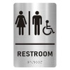 Unisex Restroom Sign with Braille, ADA Compliant, 9 x 6