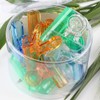 12 Pcs Translucent Plastic Binder Paper Clips Colorful File Clamps