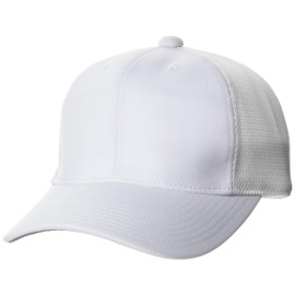 SSK BC074 Cap Square Brim 6-way Semi-Mesh Baseball Cap, white (10)