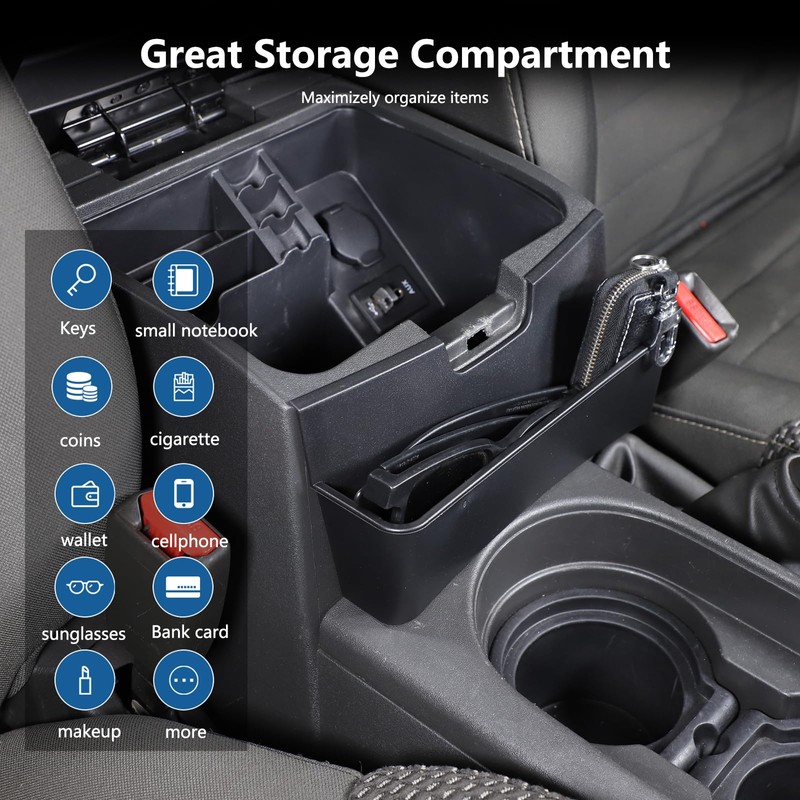 Bekantogy Center Console Storage Box Organizer Tray for Nissan Frontier