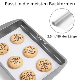 Winter Shore Wiederverwendbare Backmatte Silikon - 30 cm x 2,5 m Silikonmatte Backen - Antihaftbeschichtet - Lebensmittelecht, BPA-Frei - Ofen-, Luftfritteusen-, Spülmaschinen- & Gefriergeeignet