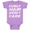 Custom Baby Bodysuit Curly Hair Don't Care Funny Humor Funny