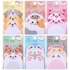 JIANTA Cute Sticky Notes, 6 Pack 270 Sheets Kawaii Cartoon