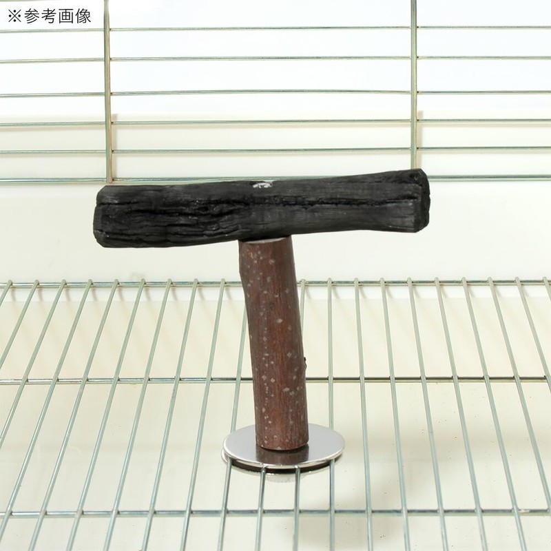 Binchotan Charcoal Perch for Bird Claw Sharpener, T-Shape, For Cages