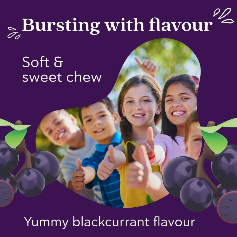 Active Iron Kids Chews, with Iron & Vitamin D, Blackcurrant