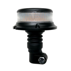 MelTruck® Orange White 18 LED Rotating Beacon Warning Light 12/24V E9 3x Flash Pattern ECE R65 R10 (Attachable Power I)