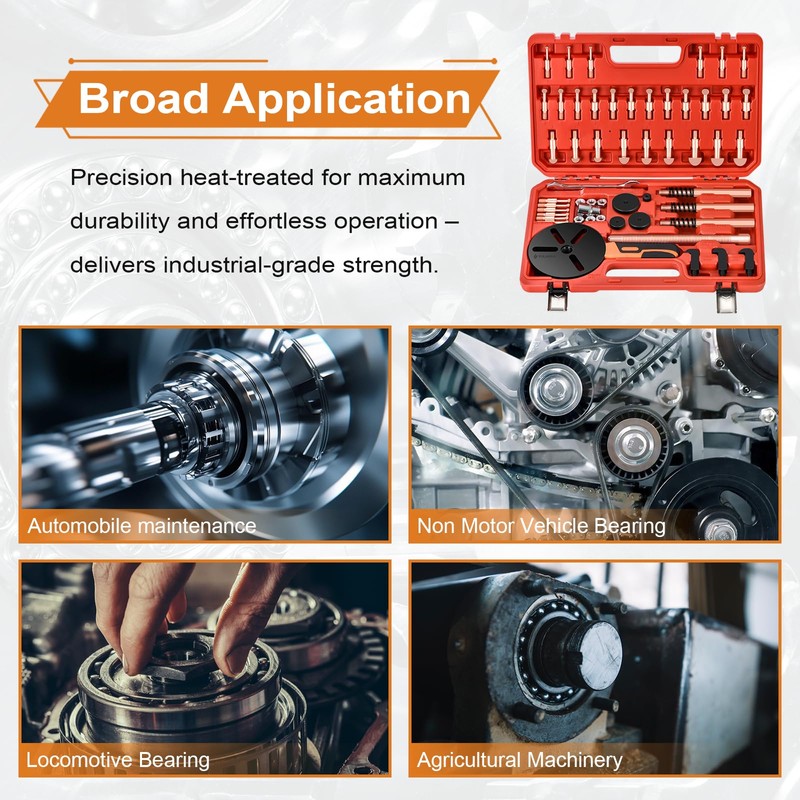 55-in-1 Bearing Puller Kit, Upgraded Heavy-Duty Wheel Bearing Removal Tool
