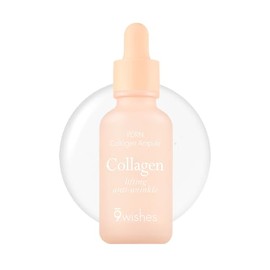 9wishes PDRN Collagen Ampule  Salmon PDRN Face Serum for Firming, Plumping  Elasticity, Hydrating Korean Skincare Ampoule, Fragrance-Free, Sensitive  
