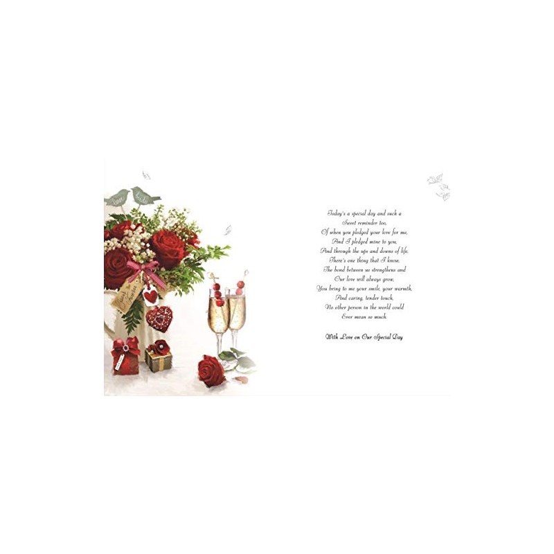 Large Wife Anniversary Card - (JJ-V122) - Love Birds -