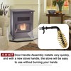 Hiorucet A-H-KIT Door Handle Assembly Compatible with Breckwell Pellet Stoves